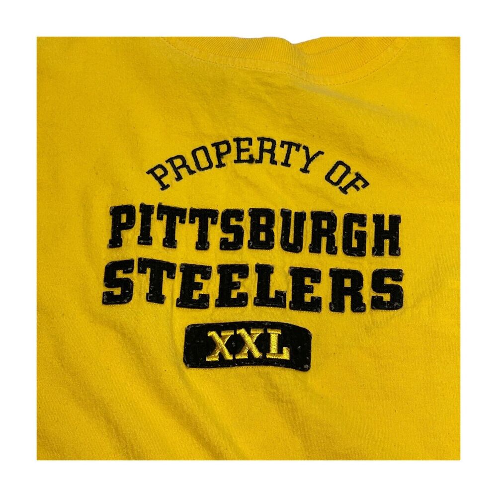 Reebok T-Shirt Men's XL Yellow Gridiron Classic NFL Pittsburgh Steelars Crewneck - Picture 8 of 11